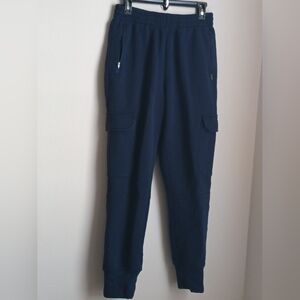 Logan & Martin Sweatpants Unisex Navy Cargo Pants Casual Academia Workout Vintag